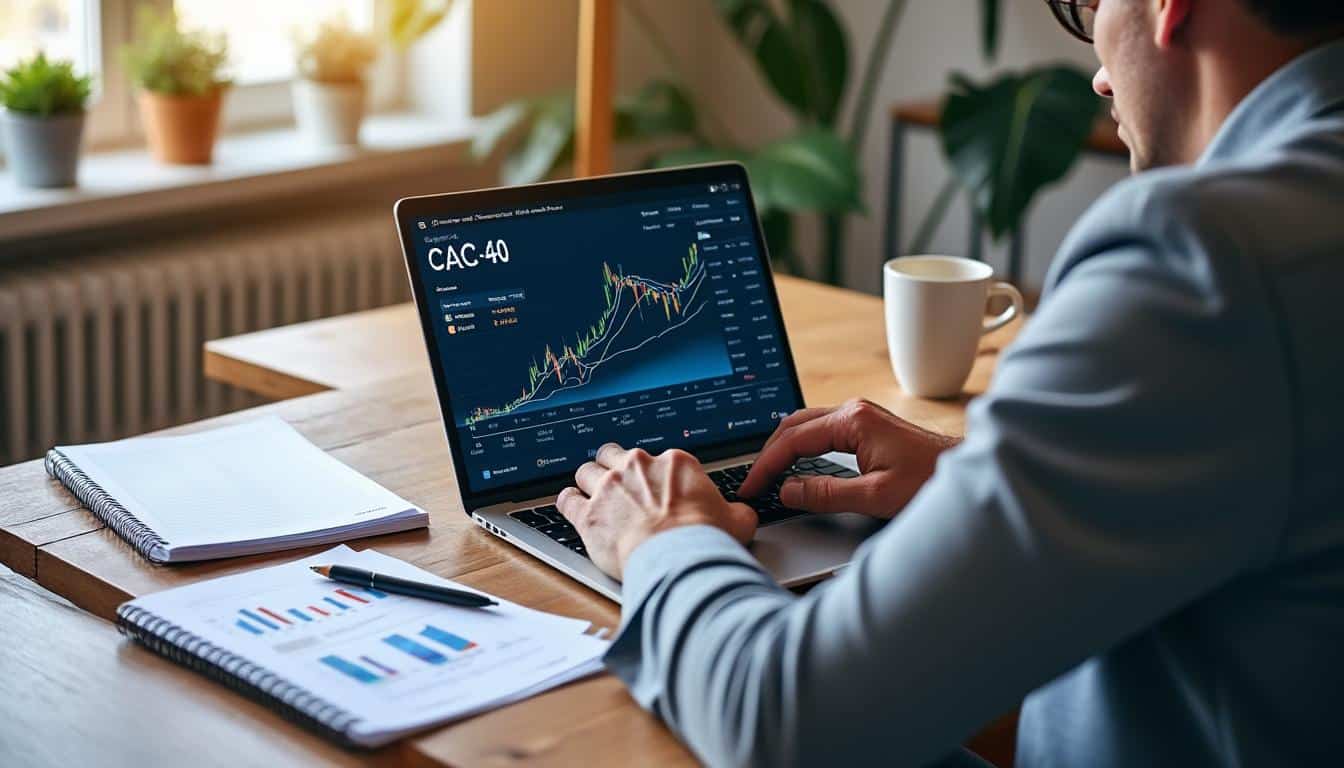 Illustration: Comprendre l’indice CAC 40 et le fonctionnement du Plan d’Épargne en Actions